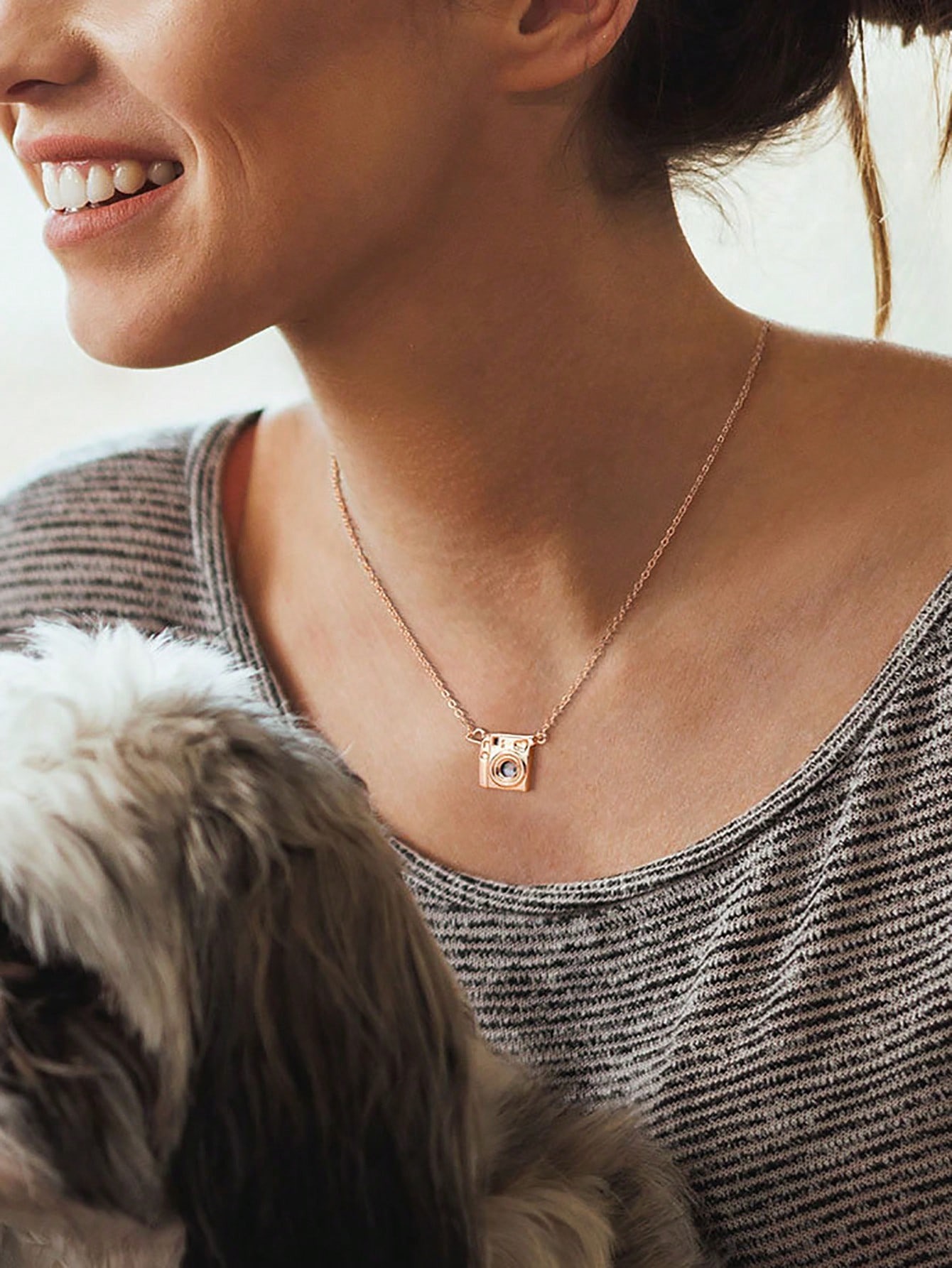 Custom Photo Camera Necklace Personalized Photos Pet Photos